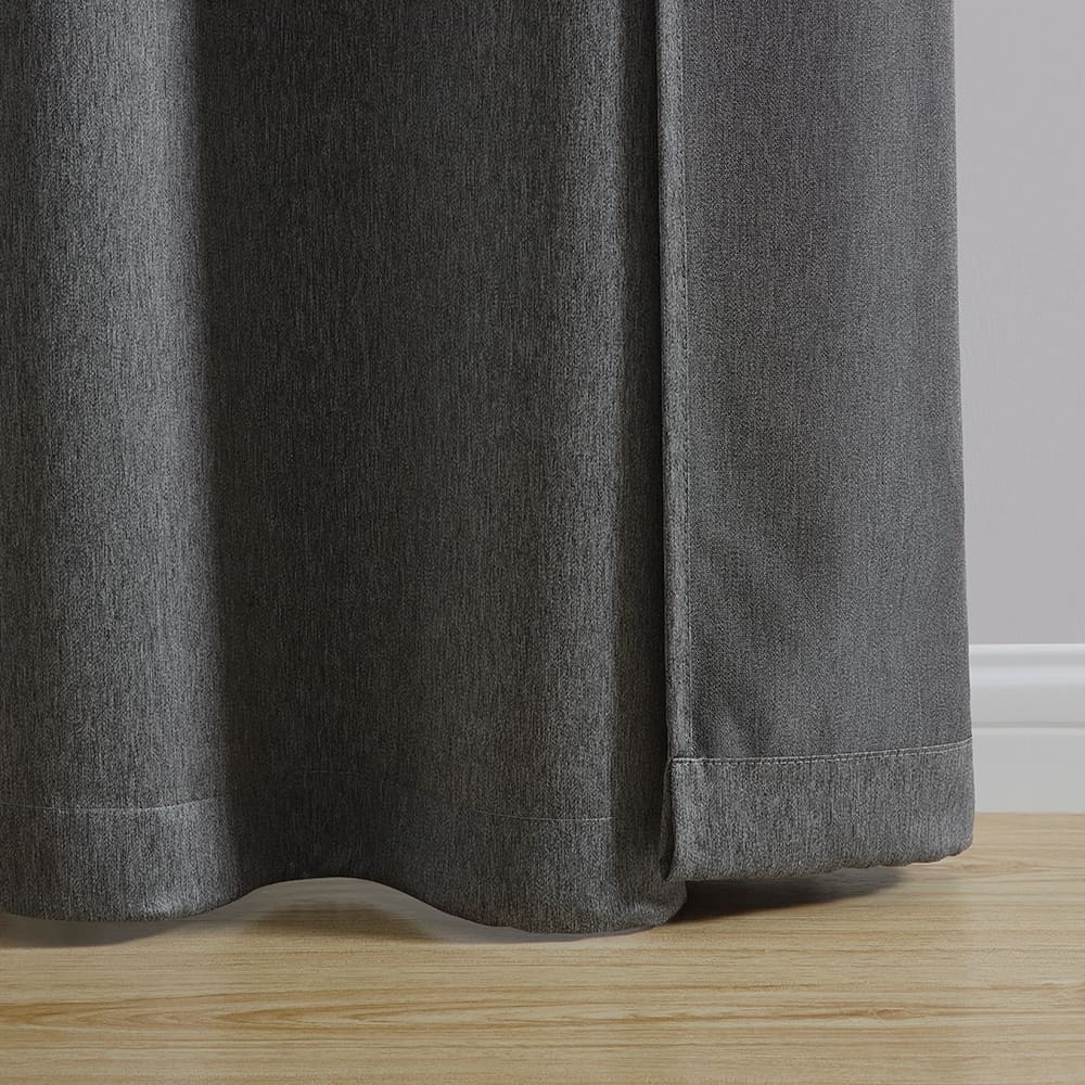 The bottom of a Chelsea grey panel where it meets the floor