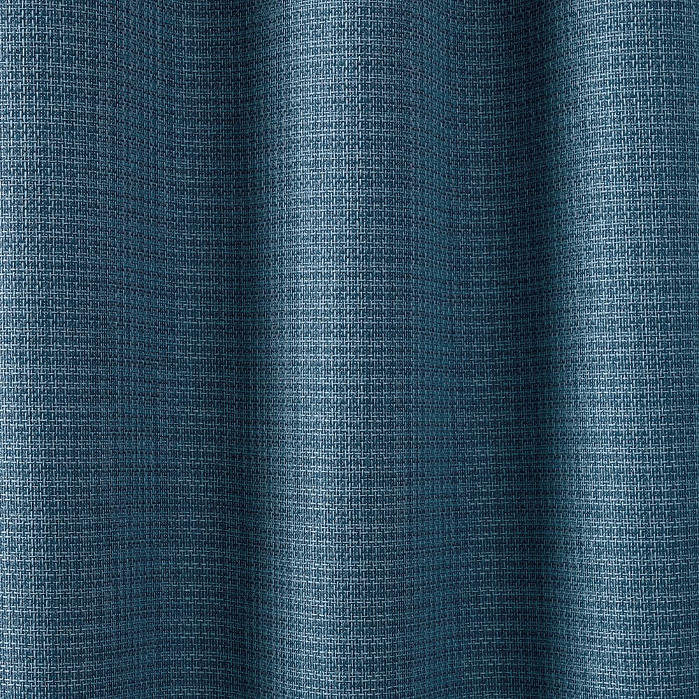 The folds of a Morgan blue panel, close up